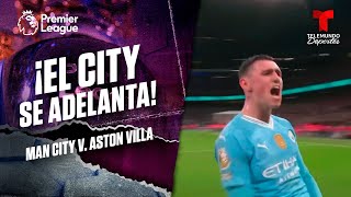 Phil Foden pone el 2-1 con un tiro libre - Manchester City v. Aston Villa | Premier League
