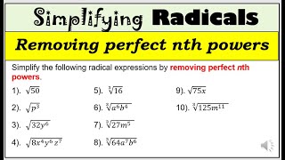 [Tagalog] Removing Perfect nth power #nthpower #radicals #simplifyingradicals #removingperfectroot