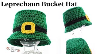 Crochet Leprechaun Bucket Hat Free Tutorial For St. Patrick’s Day Fun