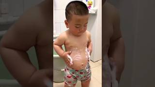 funny baby bathing video #shorts #short #viral #youtube #cute #cutebaby #funnybaby #youtubeshorts