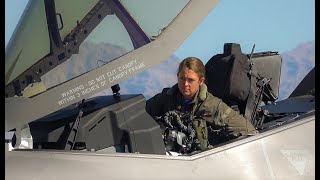 UNITED STATES AIR FORCE FIRST FEMALE F35 DEMO PILOT - KRISTIN "BEO" WOLFE - AVIATION NATION 2022  4K