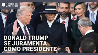 El momento en que Donald Trump juramenta como presidente de EEUU