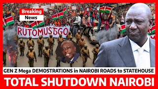 Total Shutdown NAIROBI as million GEN Z block ROADS match to STATEHOUSE on monday over ABDUCTIONS