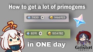 How to get A LOT of primogems in a day! (F2P)