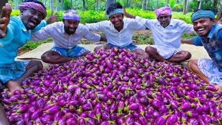 BRINJAL CURRY | Oil Brinjal Curry Recipe Cooking in Village | Eggplant Recipes | Vegetarian Recipes