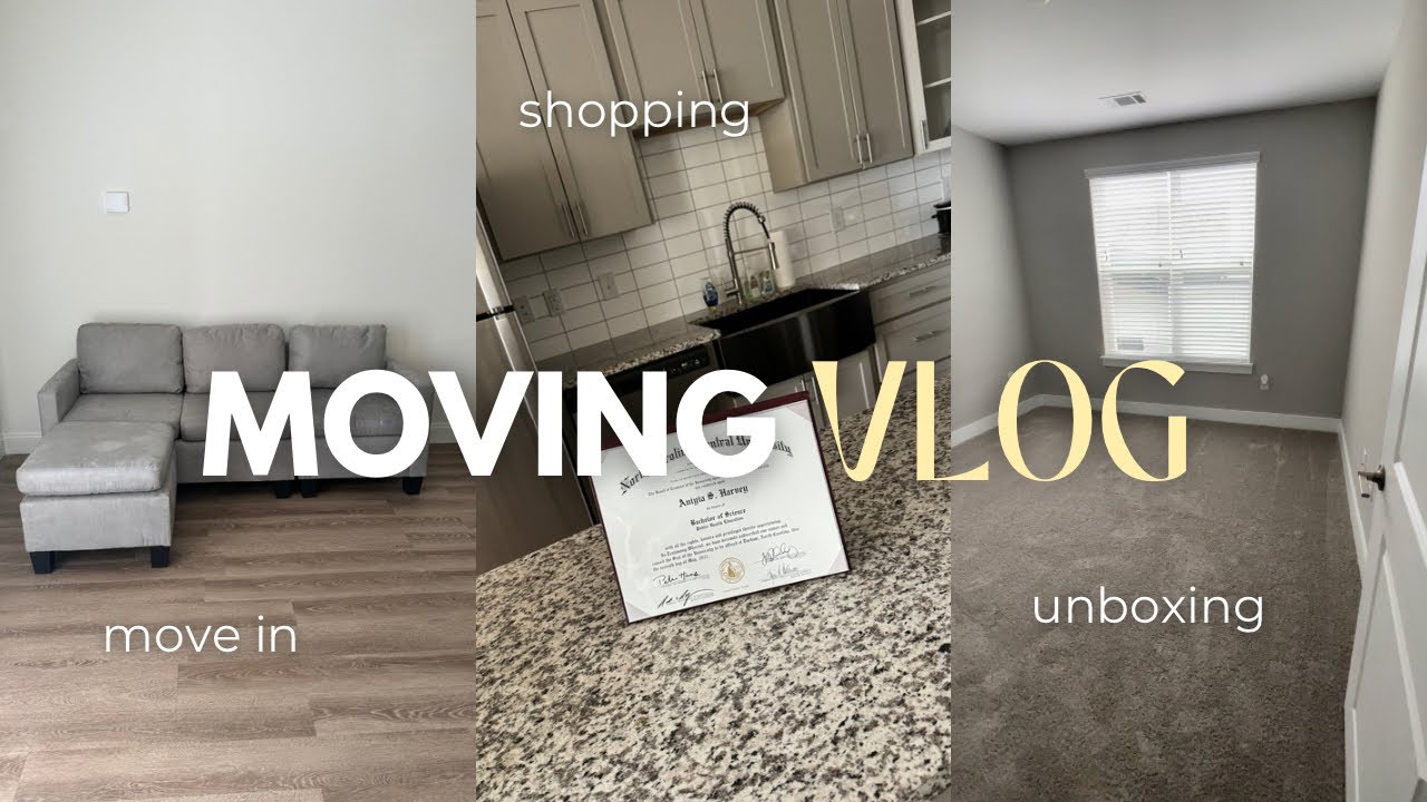 Moving Vlog Move In Day Unpacking Couch Unboxing Apartment