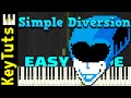 A Simple Diversion [Deltarune: Chapter 2] by Toby Fox - Easy Mode [Piano Tutorial] (Synthesia)