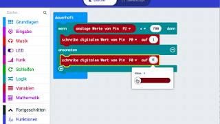 Lichtsensor Makecode