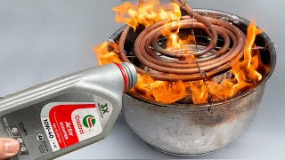 How to Make Free Hot Water from Waste Oil! DIY Heating Stove