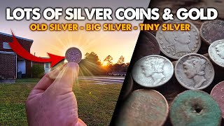 Finding Lots of SILVER COINS & GOLD Metal Detecting!!! #silvercoins #oldcoins