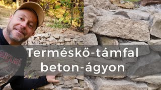 Terméskő-támfal beton ágyon - Praktiker műhelytitkok