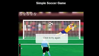Simple Soccer Game using JavaScript