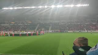 Slavia vs copenhagen start of the match pyro