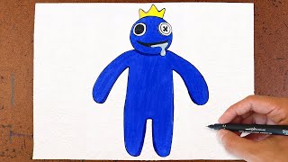 Como Desenhar O Azul Rainbow Friends Roblox Doovi