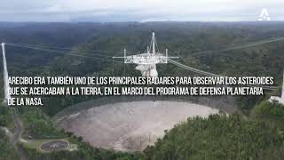 Colapsa el histórico radiotelescopio de Arecibo en Puerto Rico.