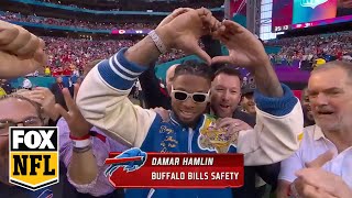 Damar Hamlin and Buffalo Bills medical staff receives standing ovation before Super Bowl LVII