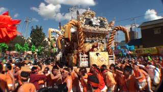 2012 平成24年 恵美酒宮天満神社秋祭り（本宮） 栄町、北細江、清水屋台 3台練り合わせ