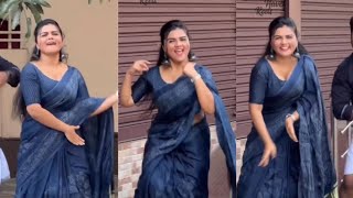 Mallu actress Meenu v Lakshmi hot rare boob shaking🥵/hot navel show /hot🥵