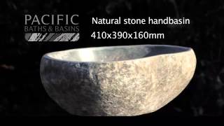 Hand carved natural stone hand basin from Pacific Baths - Basin \