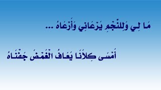 مالي وللنجم يرعاني وارعاه ـ القاء سعيد بدوي