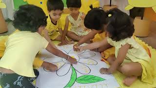 Yellow colour day celebration group activity...