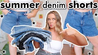 finding the PERFECT summer denim shorts (no chafing, size inclusive, affordable) from abercrombie!