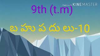 బ హు పదు లు-10, 9th(t.m)