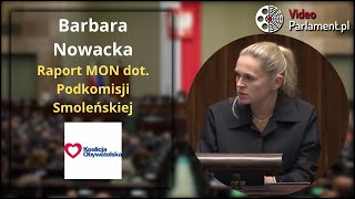 Barbara Nowacka - raport ws. podkomisji smoleńskiej