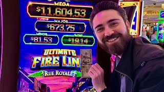 MAX BETS on Fire Link Leads To HUGE WINS in Las Vegas!