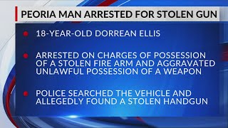 Peoria man Arrested for stolen firearm
