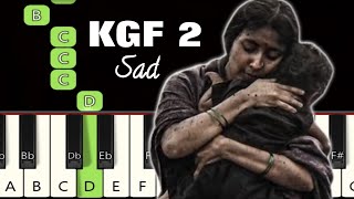 Falak Tu Garaj Tu Song | KGF 2 | Piano tutorial | Piano Notes | Piano Online #pianotimepass  #kgf