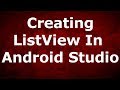 Android Studio Tutorial Creating ListView (2019 Tutorial)
