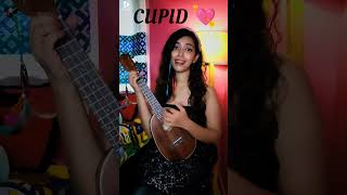 Cupid  Cover-Ukulele   | Fifty - Fifty ( Twin Flame )  | Aswathi Music Cafe | #shorts #cupidtrend