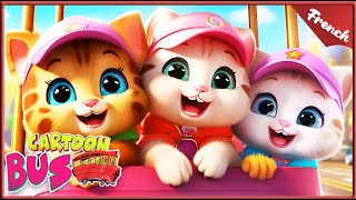 Trois petits chatons | plus de chansons pour enfants | Bus Cartoon LE Français #180