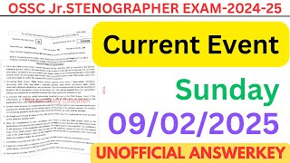 OSSC Jr.STENOGRAPHER |CURRENT EVENTS ANALYSIS |09.02.2025 Sunday|DISCUSSION Class