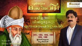 വെളിച്ചത്തിൽ വീണുരുകും ഈയാംപാറ്റകൾ  മസ്നവി 1  191, 192, 193, 194, 195, 196 ഈരടികളുടെ സൂഫീമൊഴി