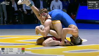 165lbs Derek Fields (NC State) vs Holden Heller (Pitt)