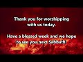 Emmanuel SDA Church - 7 Days With Jesus - Sabbath 11/02/24