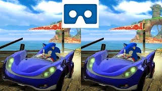 Sonic and SEGA  3D SBS VR box google cardboard video 1