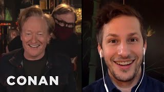 Andy Richter Crashes Andy Samberg’s Interview | CONAN on TBS