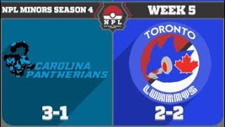 NPL Minors Week 5: Carolina Pantherians vs. Toronto Luxrays - \