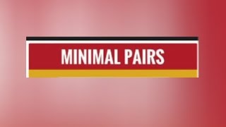 Nominal pairs in english | What is minimal pair and examples? | English Notes