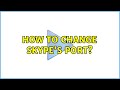 Ubuntu: How to change Skype's port?