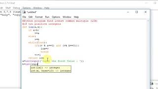 Python program find lowest common multiple (LCM)