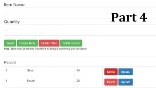 Offline Relational Database Using HTML5 and JavaScript (SQL Query) - Part 4