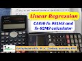 Linear Regression Using Scientific Calculator Casio fx-991MS and fx- 82MS