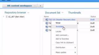 Documentum D2 Annotations using OpenAnnotate by TSG