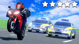 Motorcycle vs. 5 Star Wanted Level in Roblox!