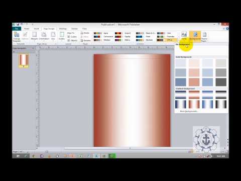 How to format the background in MS publisher 2010 How to format the background in MS publisher 2010