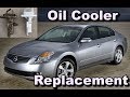 Oil leak? How to Replace a Oil Cooler on a 2007-2012 Nissan Altima, Sentra, or Rogue due to leak.